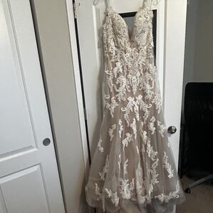 Sophia Tolli White Maxi Wedding  Dress